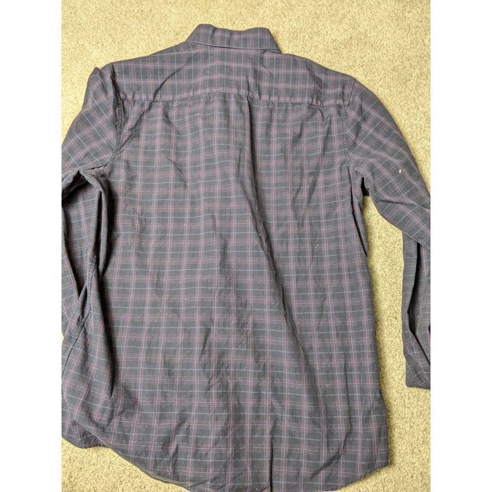 Calibrate Men's Trim Fit Check Flannel Button Up Shirt Long Sleeves Cotton Size
